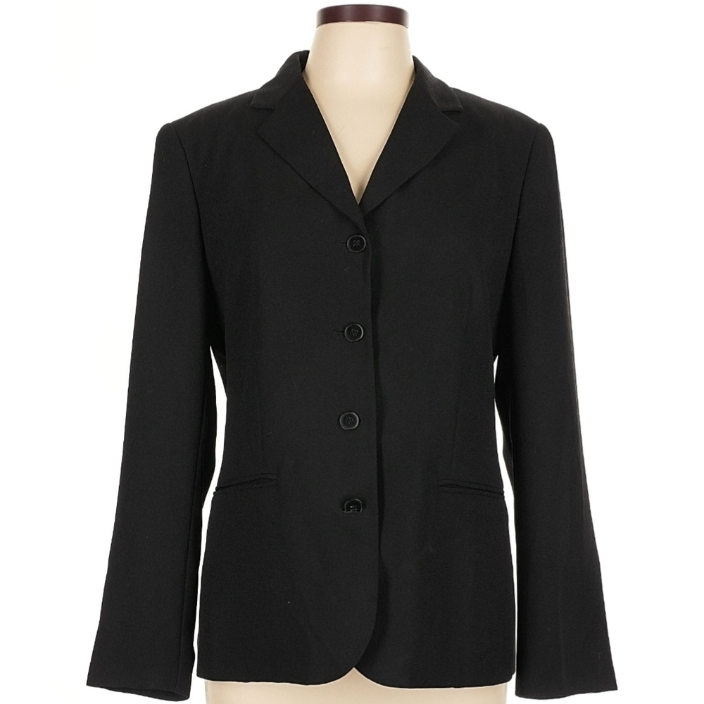 Vintage Evan Picone Black 4 Button Blazer. Sz 12.